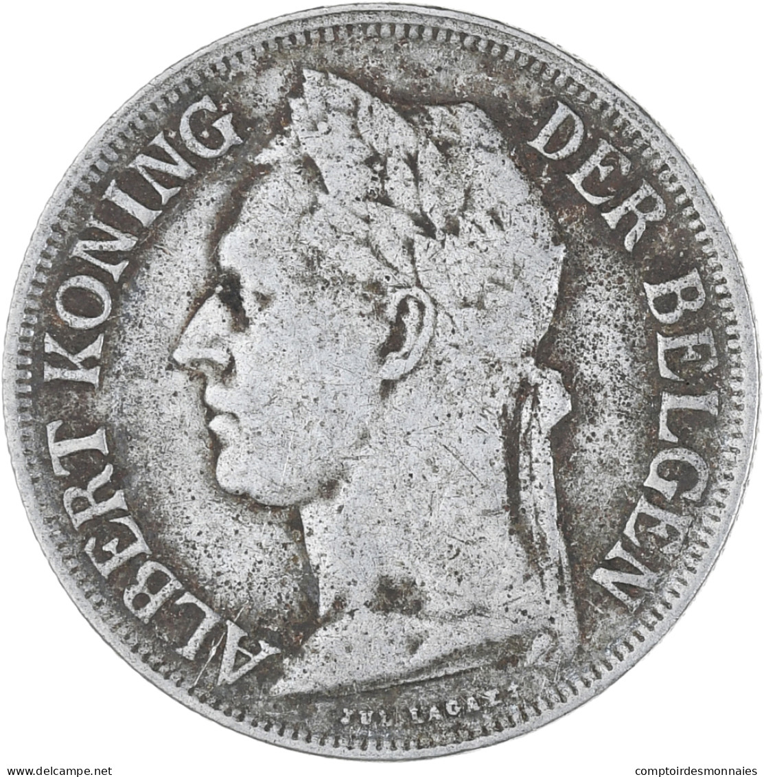 Monnaie, Congo Belge, Franc, 1924, TTB, Cupro-nickel, KM:21 - 1910-1934: Alberto I