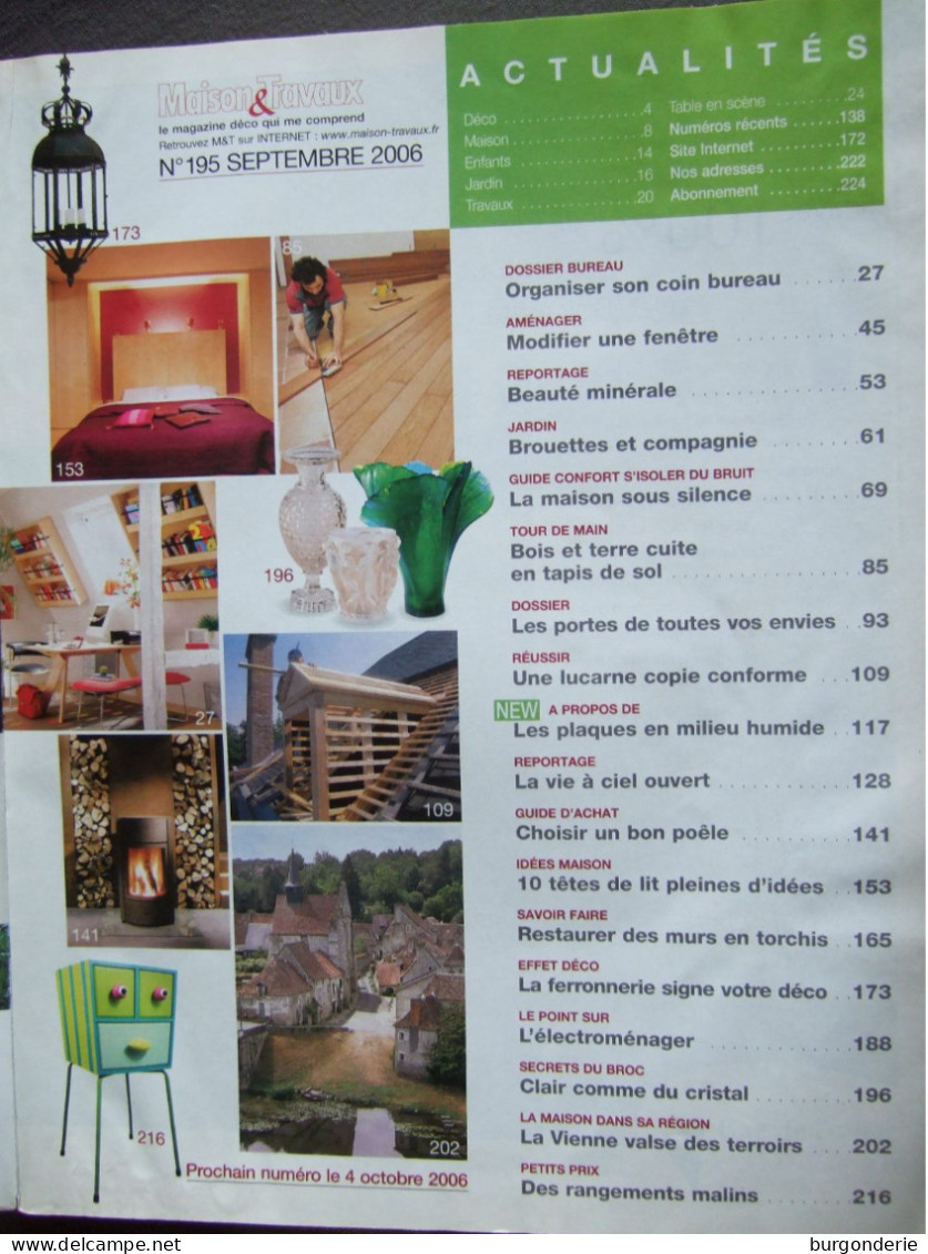 MAGAZINE MAISON ET TRAVAUX / 2006 / N° 195 - Maison & Décoration