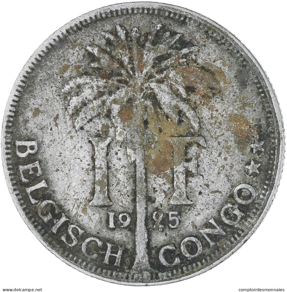 Monnaie, Congo Belge, Franc, 1925, TB, Cupro-nickel, KM:21 - 1910-1934: Albert I