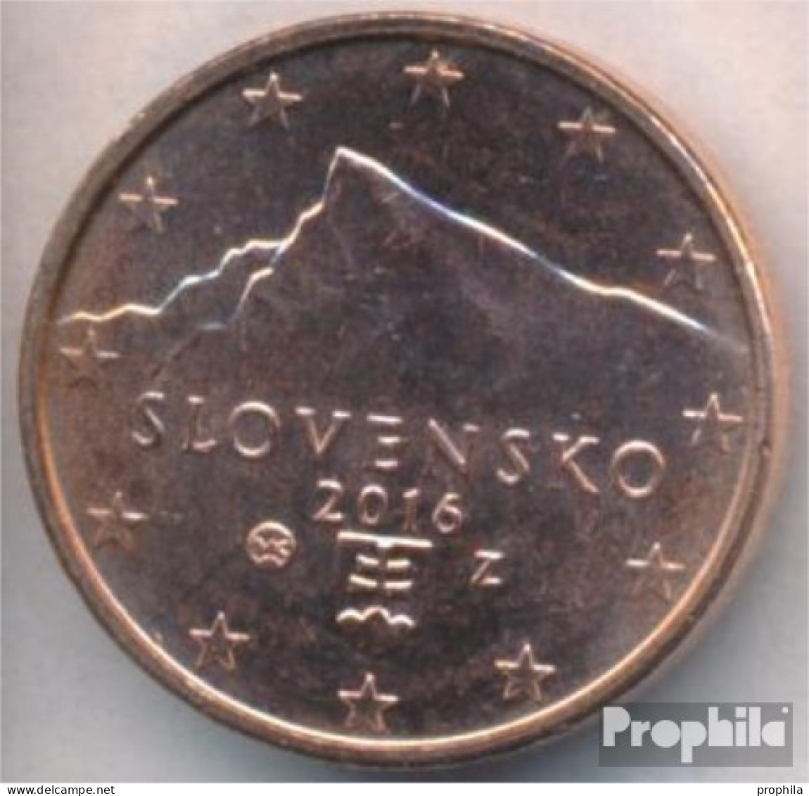 Slowakei SK 1 2016 Stgl./unzirkuliert Stgl./unzirkuliert 2016 Kursmünze 1 Cent - Slovakia