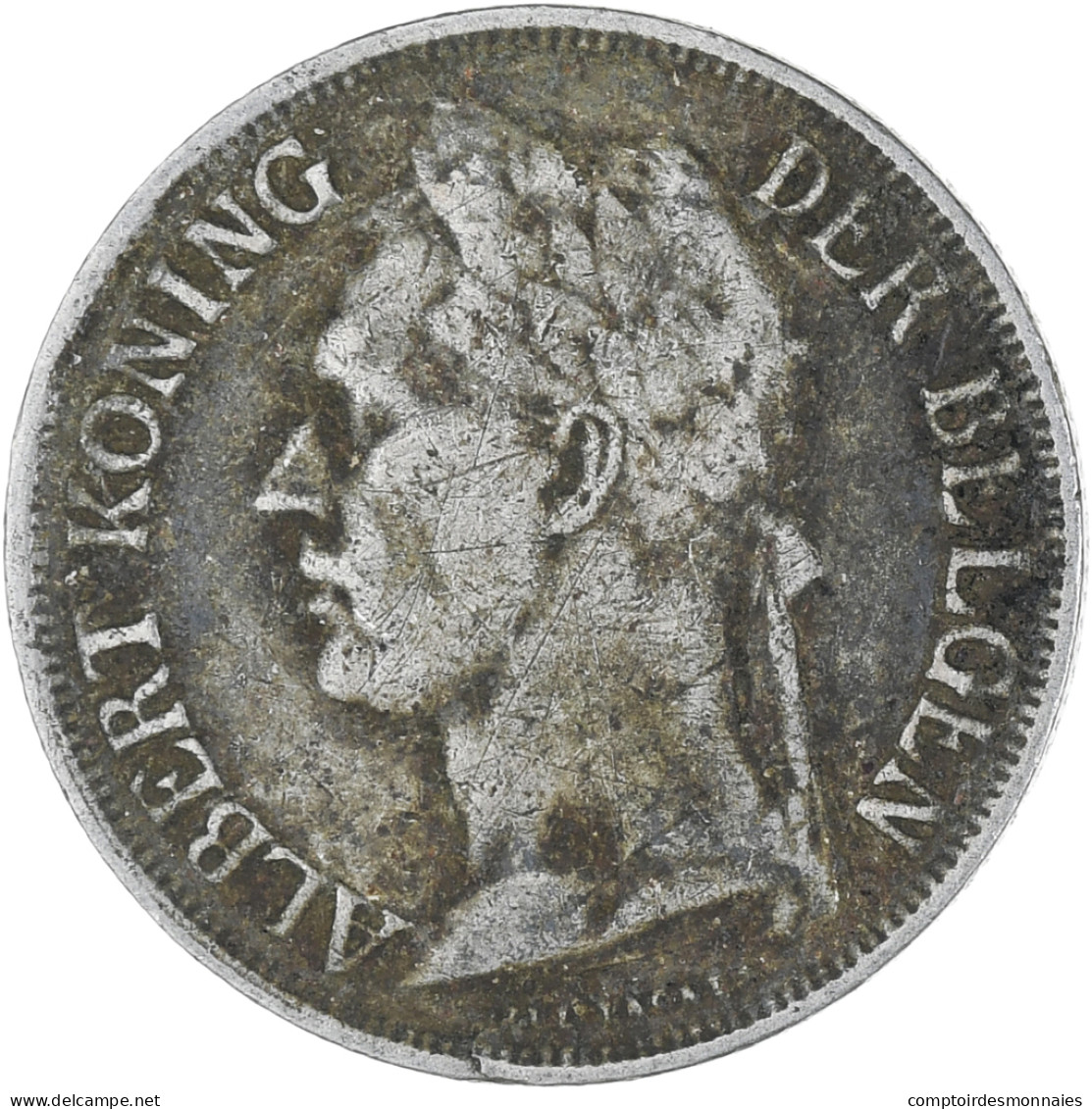 Monnaie, Congo Belge, Franc, 1928, TB, Cupro-nickel, KM:21 - 1910-1934: Alberto I