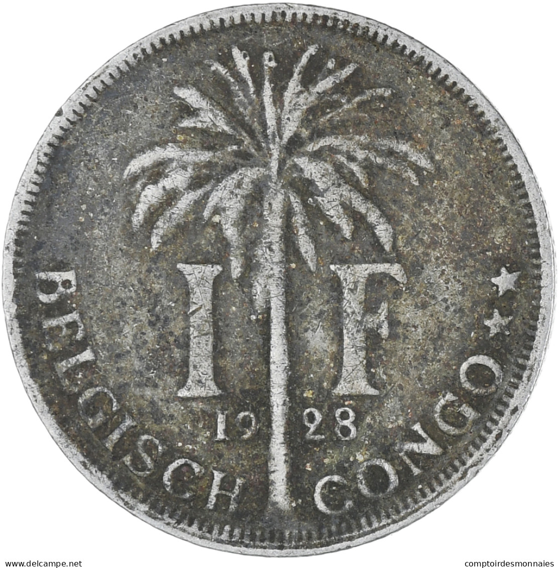 Monnaie, Congo Belge, Franc, 1928, TB, Cupro-nickel, KM:21 - 1910-1934: Albert I