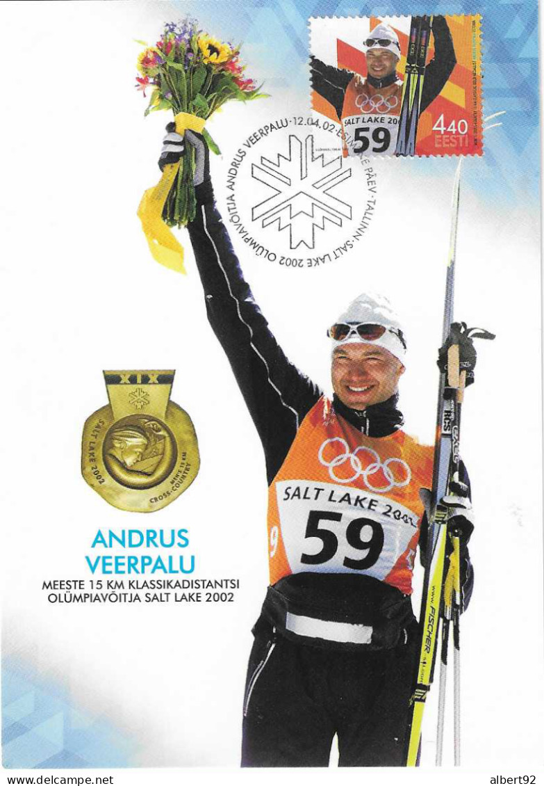 2006 A. Veerpalu (Estonie) Champion Olympique Ski Nordique Sur 15 Km: Jeux Olympiques Salt Lake City 2002 Et Torino 2006 - Hiver 2006: Torino