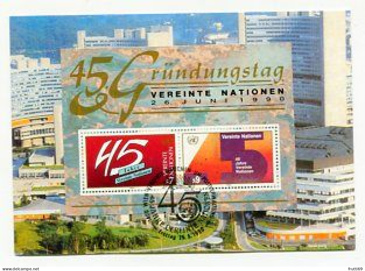 MC 158489 UNITED NATIONS - Wien - 1990 -  40 Jahre Vereinte Nationen - Maximum Cards