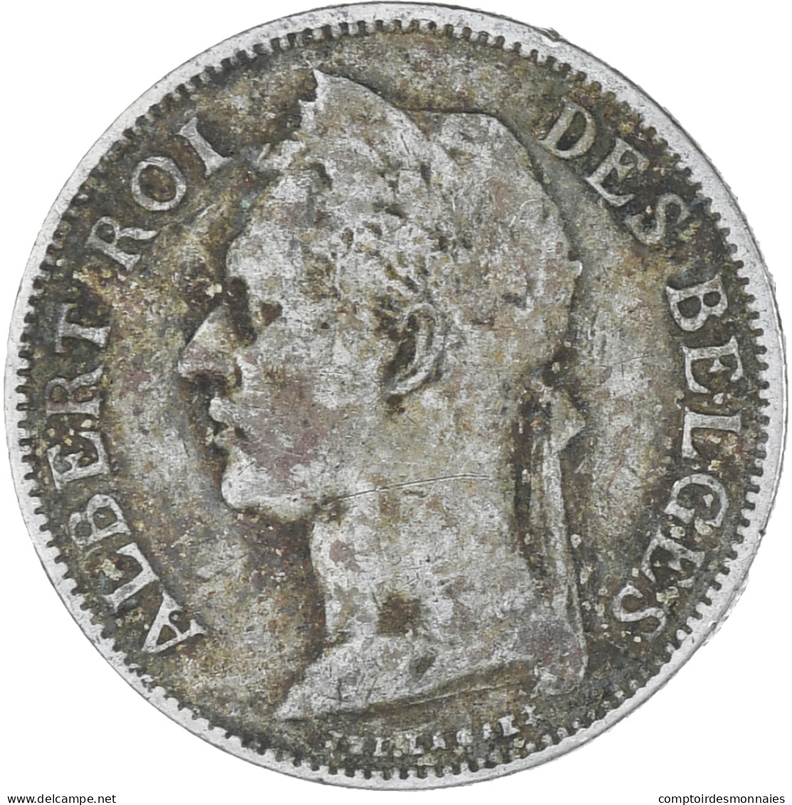 Monnaie, Congo Belge, 50 Centimes, 1925, TB, Cupro-nickel, KM:22 - 1910-1934: Alberto I