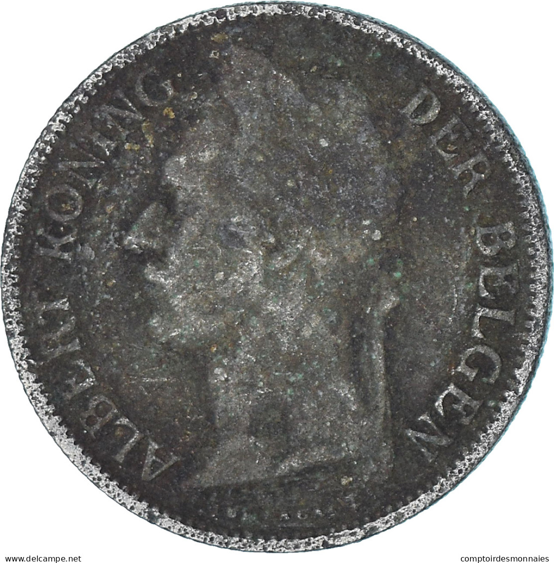 Monnaie, Congo Belge, 50 Centimes, 1928, B+, Cupro-nickel, KM:23 - 1910-1934: Albert I.