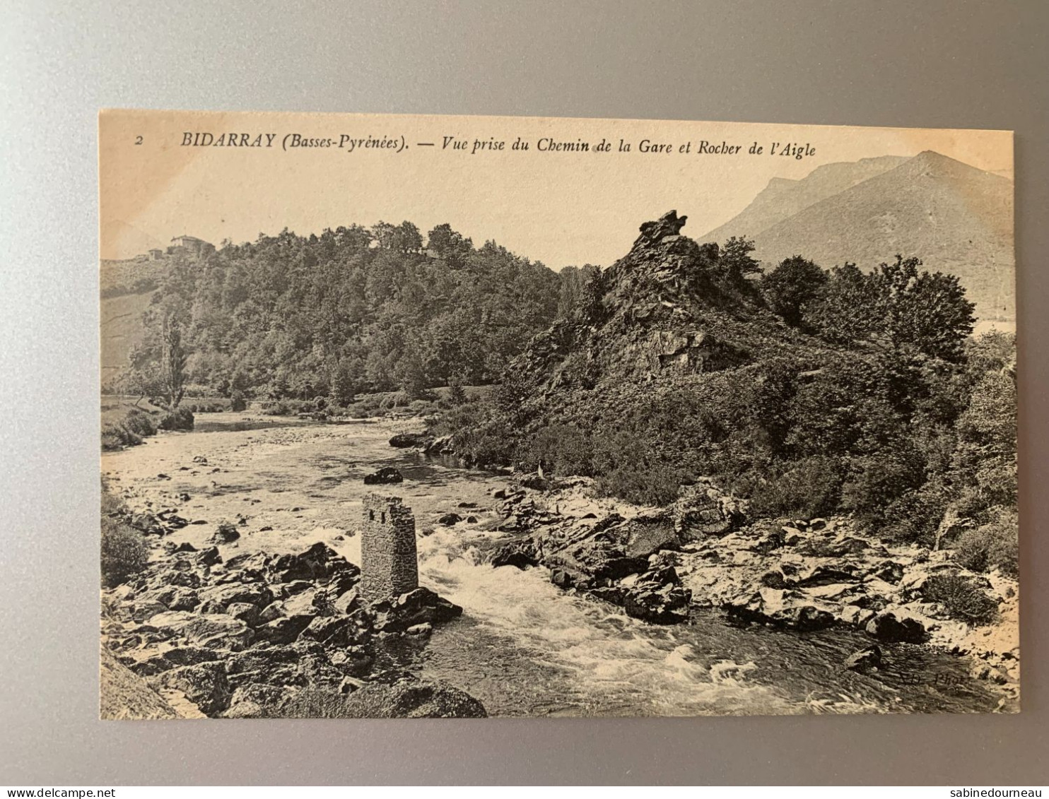 BIDARRAY VUE PRISE DU CHEMIN DE LA GARE ET ROCHER DE L'AIGLE 64 PYRENEES-ATLANTIQUES CPA - Bidarray