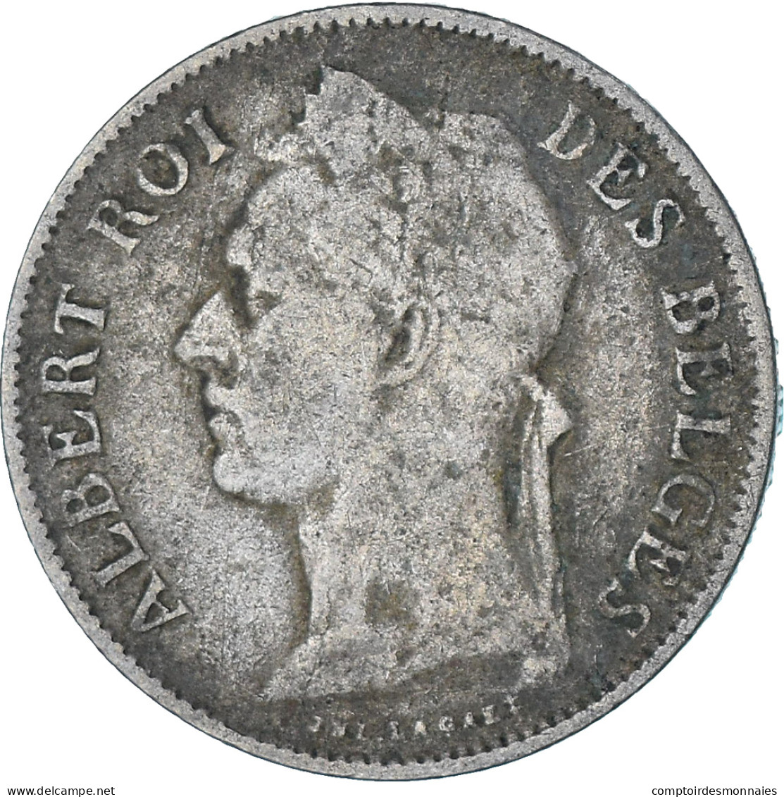 Monnaie, Congo Belge, 50 Centimes, 1923, TB+, Cupro-nickel, KM:22 - 1910-1934: Albert I