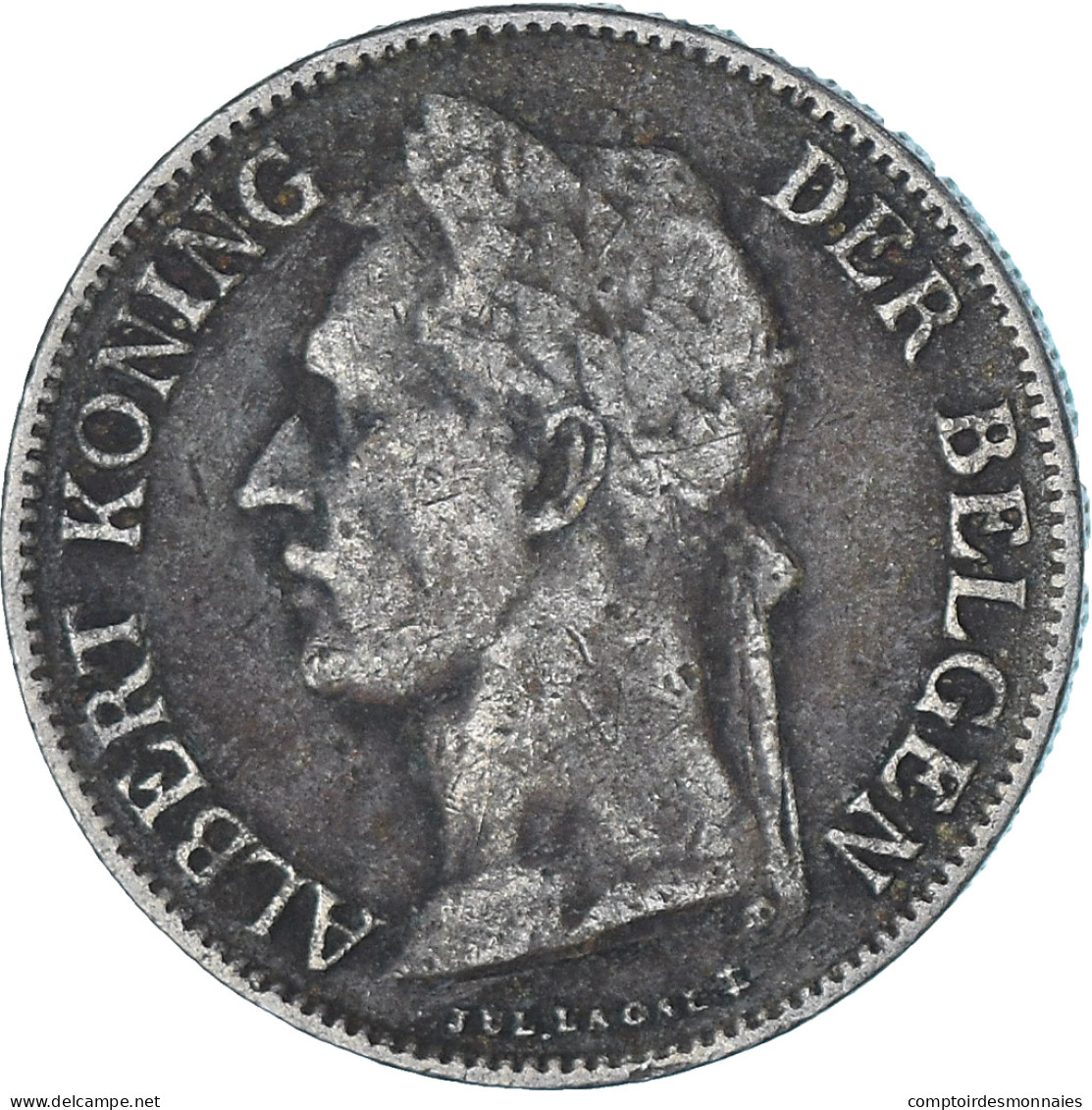 Monnaie, Congo Belge, 50 Centimes, 1922, TTB, Cupro-nickel, KM:23 - 1910-1934: Alberto I