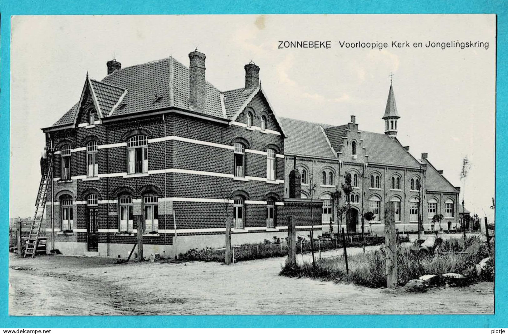 * Zonnebeke (bij Ieper - West Vlaanderen) * (Uitg Richard Durnez) Voorlopige Kerk En Jongelingskring, Unique, TOP - Zonnebeke