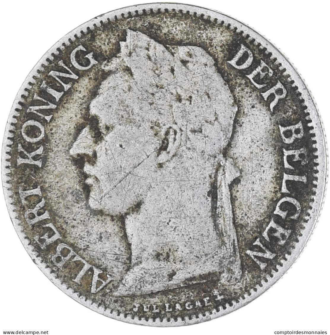 Monnaie, Congo Belge, 50 Centimes, 1923, TTB, Cupro-nickel, KM:23 - 1910-1934: Albert I