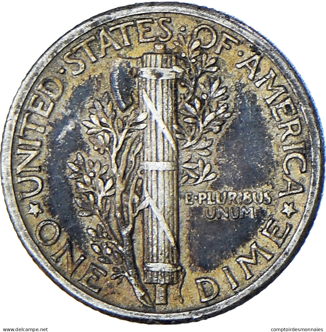 États-Unis, Mercury Dime, Dime, 1927, Philadelphie, TTB, Argent, KM:140 - 1916-1945: Mercury (kwik)