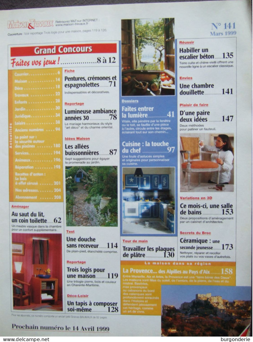 MAGAZINE MAISON ET TRAVAUX / 1999 / N° 141 - Maison & Décoration