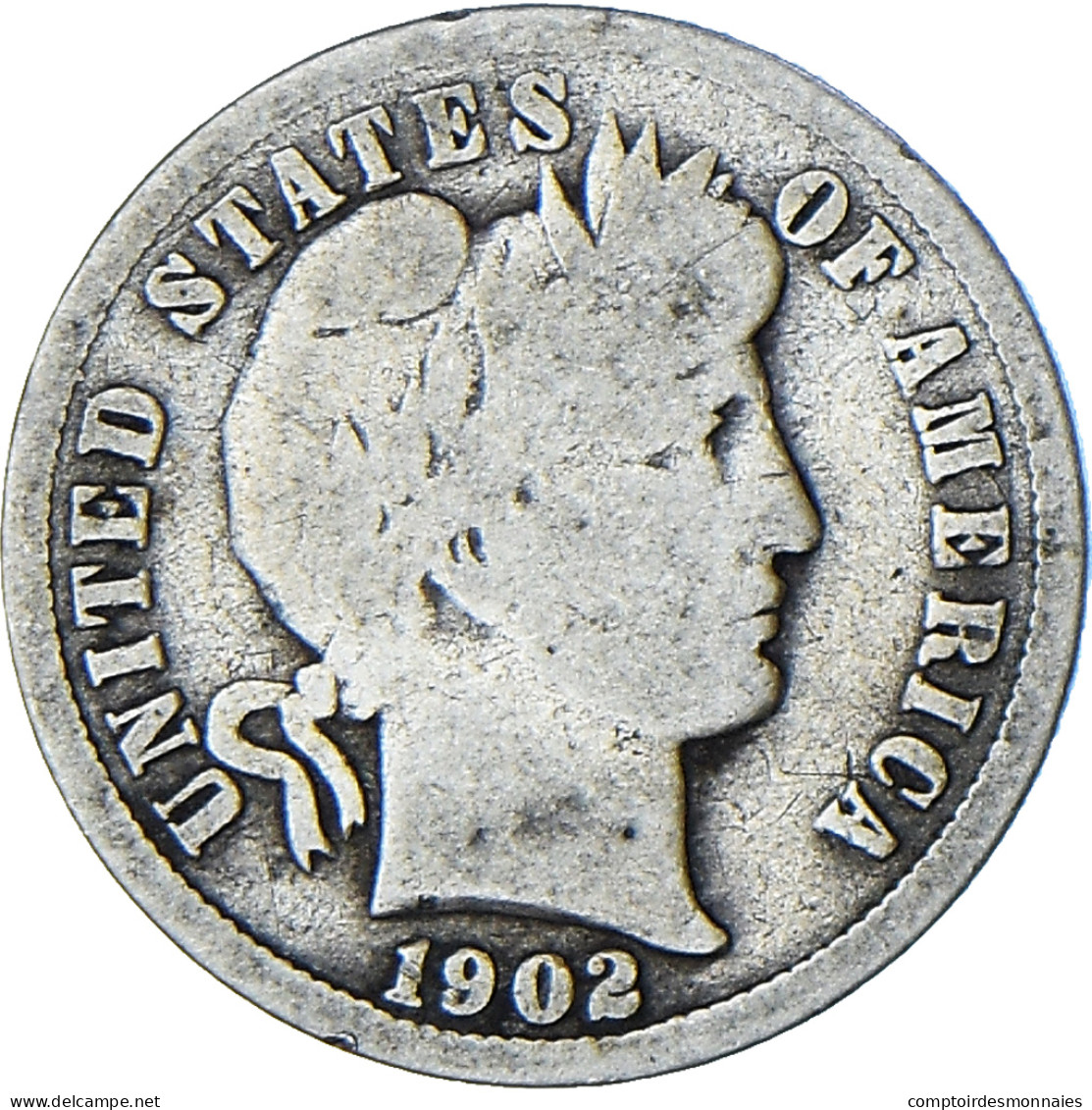 États-Unis, Barber Dime, Dime, 1901, Philadelphie, B+, Argent, KM:113 - 1892-1916: Barber