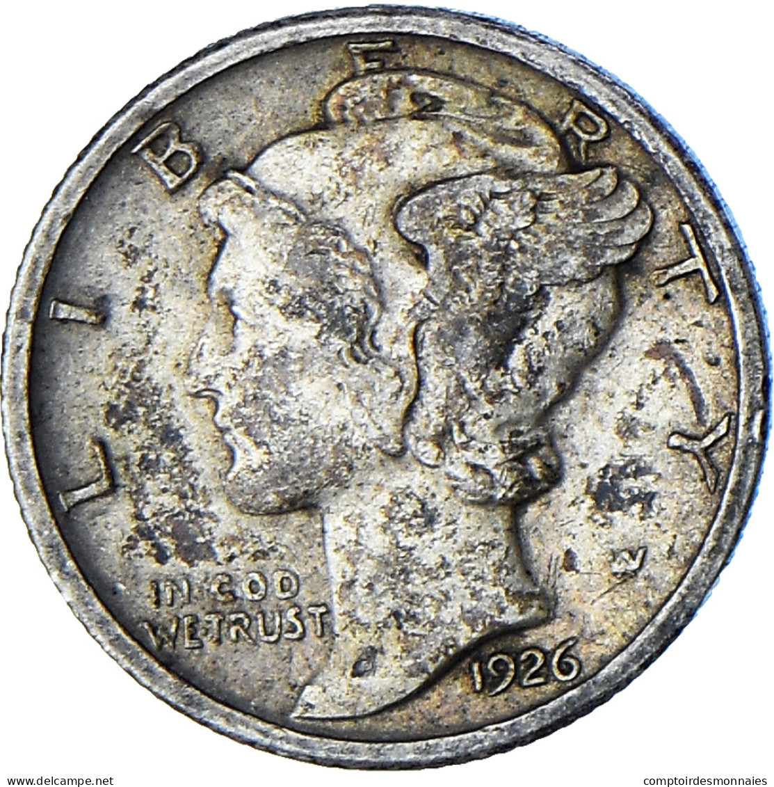 États-Unis, Mercury Dime, Dime, 1926, Philadelphie, TTB, Argent, KM:140 - 1916-1945: Mercury