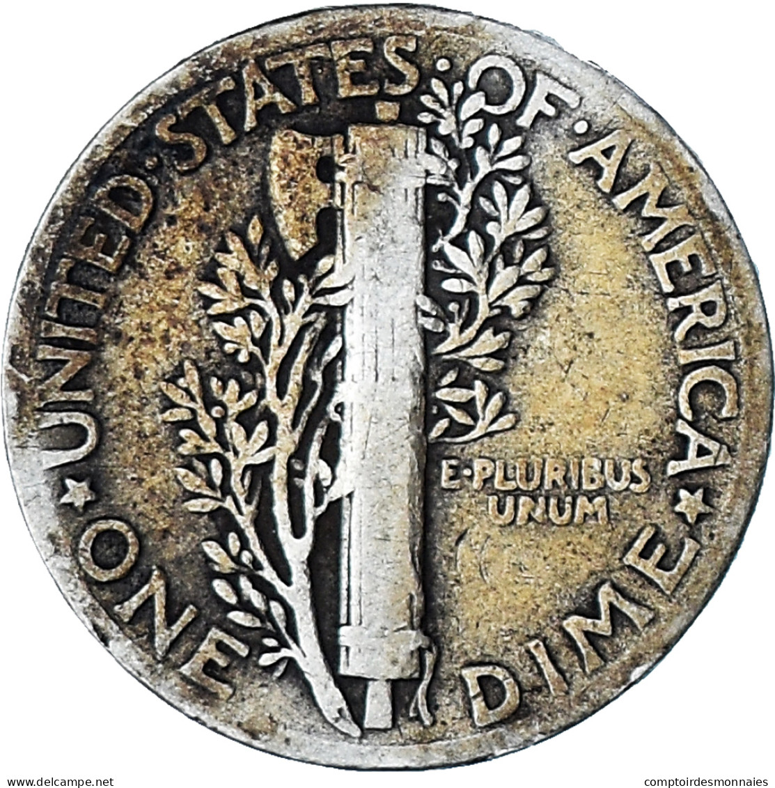 États-Unis, Mercury Dime, Dime, 1944, Philadelphie, TB, Argent, KM:140 - 1916-1945: Mercury (kwik)