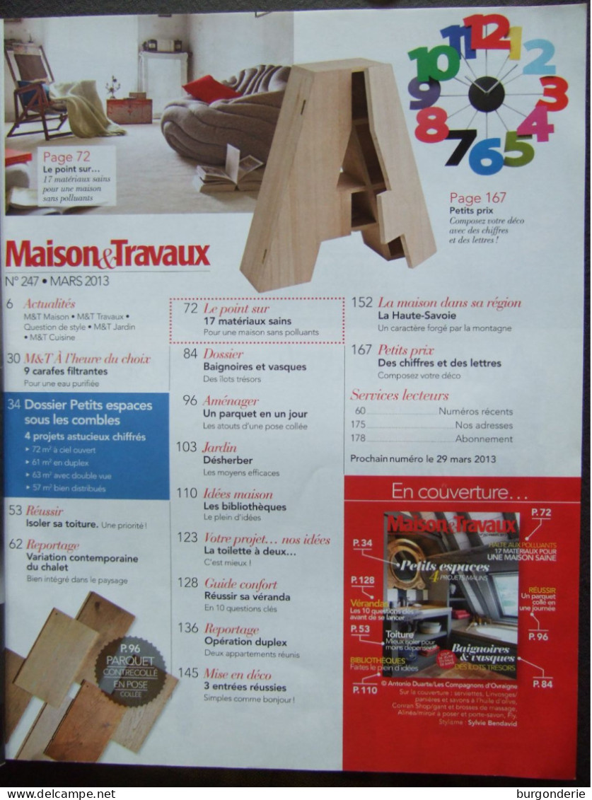 MAGAZINE MAISON ET TRAVAUX / 2013/ N° 247 - House & Decoration