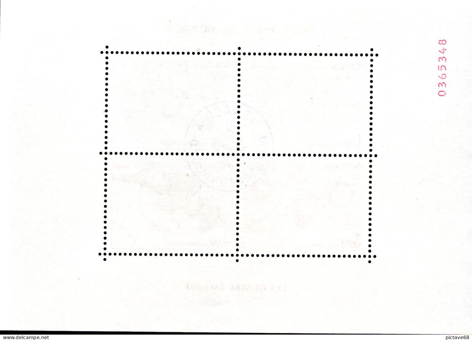 MONACO / BF N° 20 OBLITERE - LE PLAQUEMINIER (KAKI) - Bloques