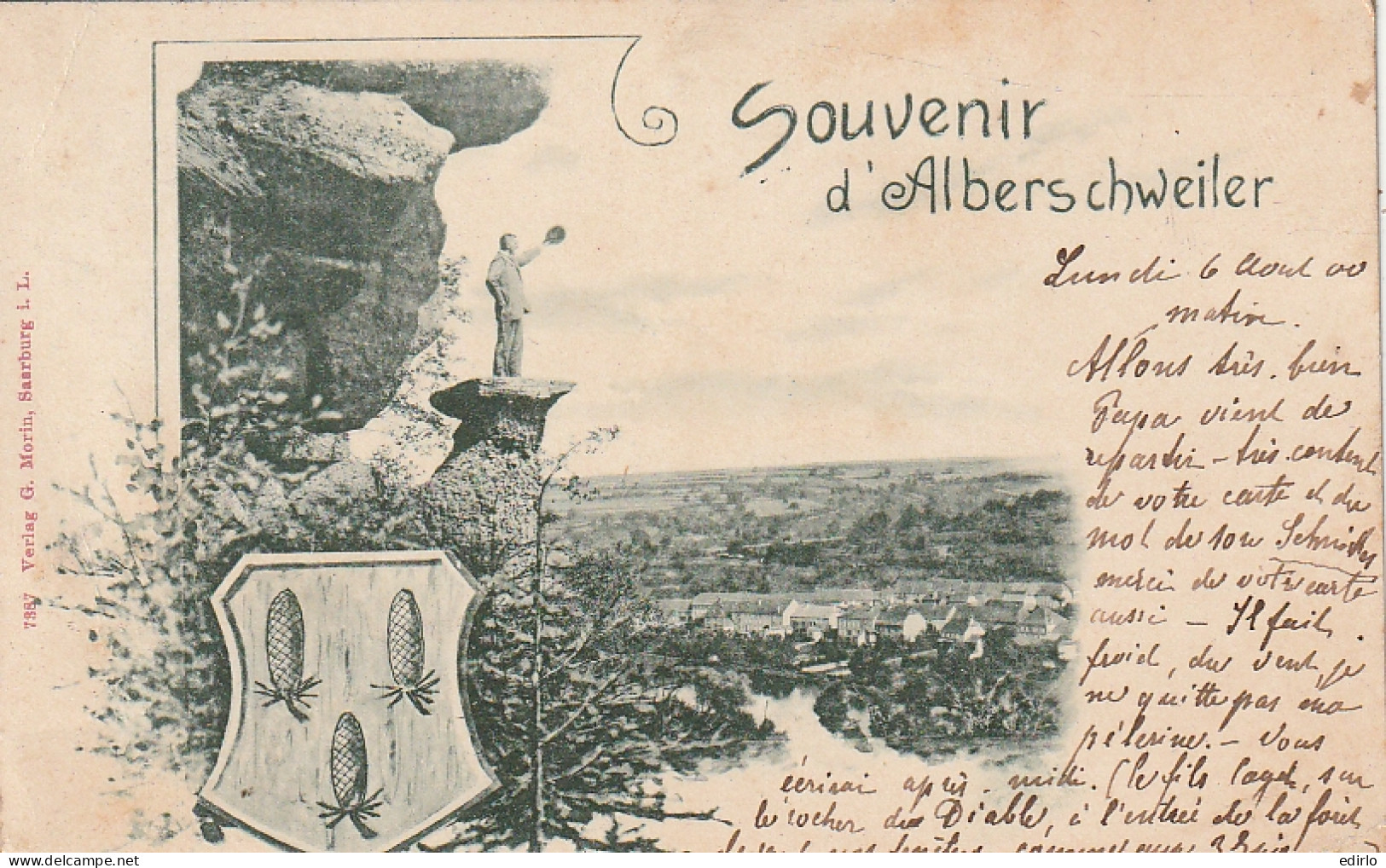 *** 57  ***  Souvenir D'ALBERSCHWEILER - Timbrée TTB  - Albestroff