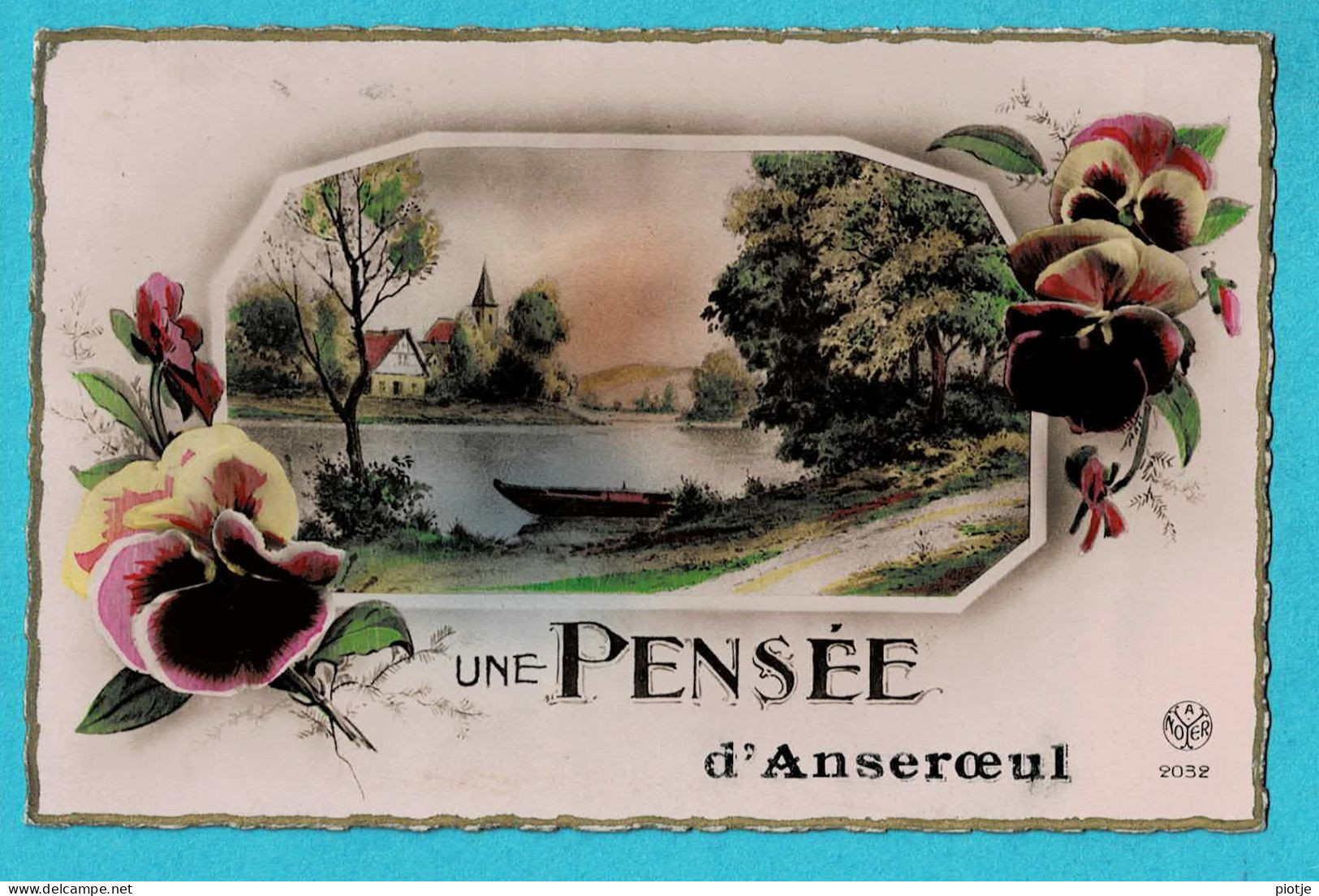 * Anseroeul - Mont De L'Enclus (Hainaut - La Wallonie) * (Noyer, Nr 2032) Une Pensée D'Anseroeul, Fantaisie, Bonjour De - Mont-de-l'Enclus