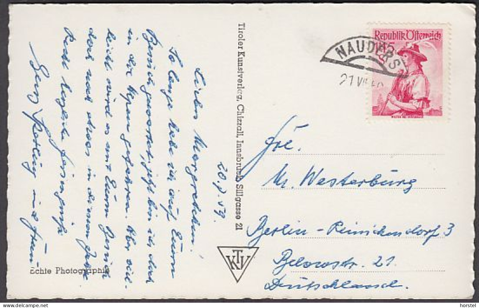 Austria - 6543 Nauders - Schloß Mit Piz Mondin 3147m (1959) - Nice Stamp - Nauders