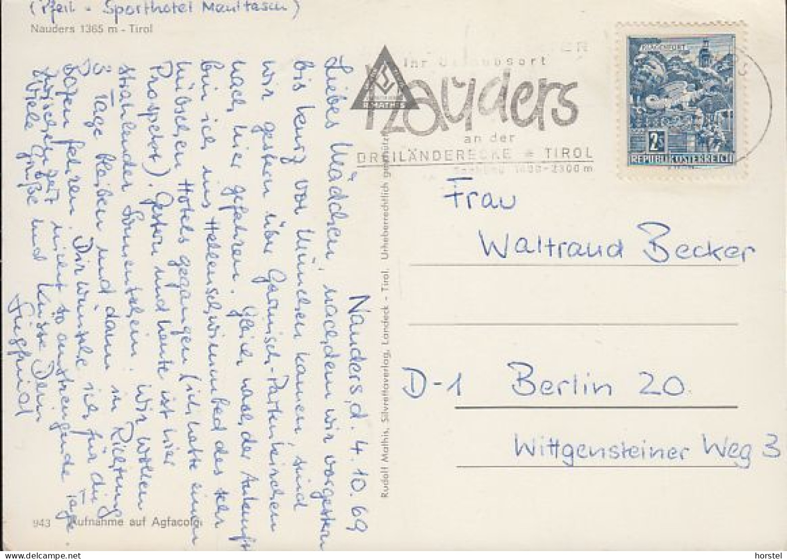 Austria - 6543 Nauders - Im Oberinntal - Ortsansicht (60er Jahre) - Nice Stamp - Nauders