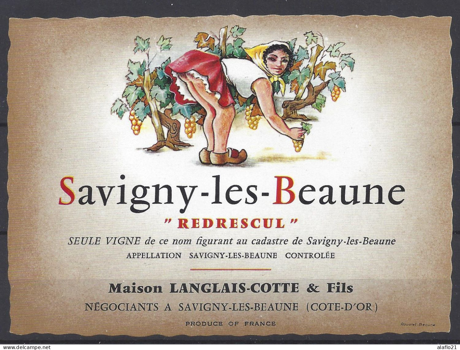 ETIQUETTE - SAVIGNY Les BEAUNE - REDRESCUL - Bourgogne