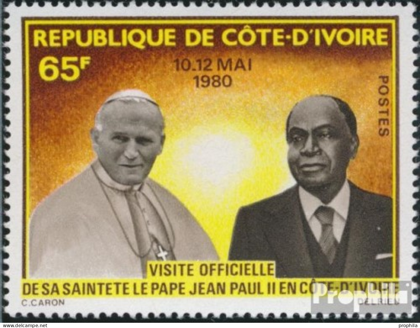 Elfenbeinküste 641 (kompl.Ausg.) Postfrisch 1980 Papst Johannes Paul II - Côte D'Ivoire (1960-...)