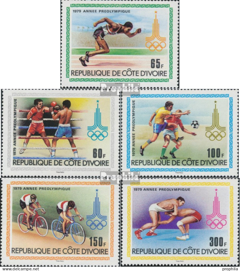 Elfenbeinküste 614-618 (kompl.Ausg.) Postfrisch 1979 Olympische Sommerspiele - Côte D'Ivoire (1960-...)