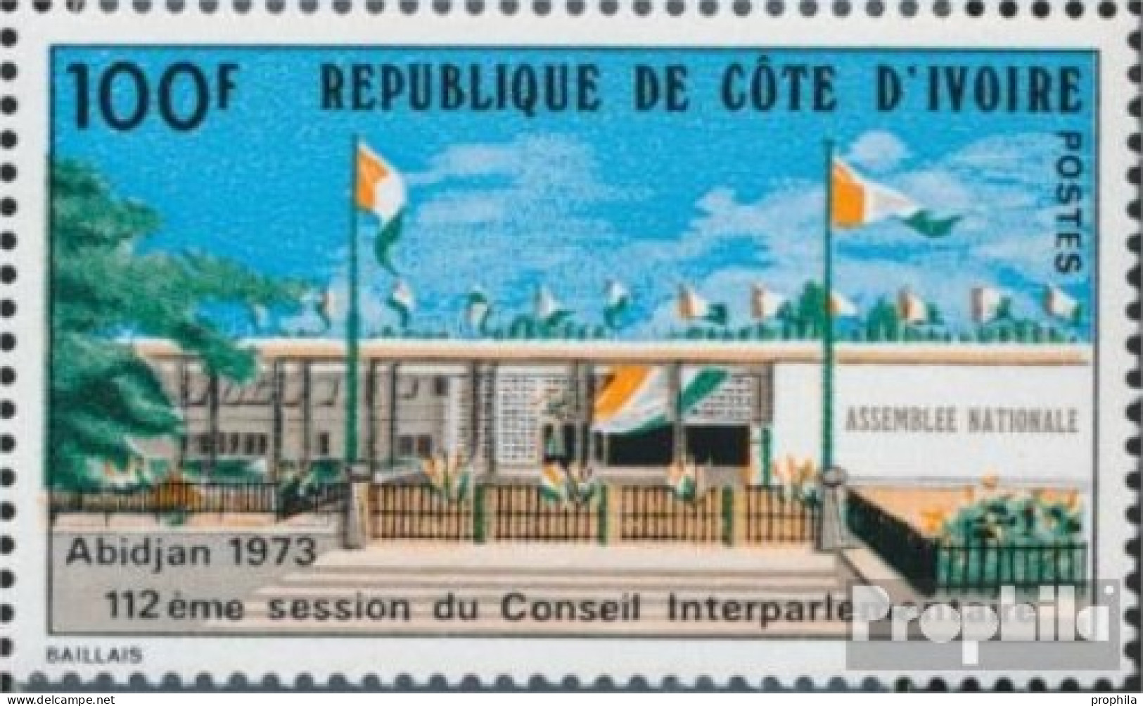 Elfenbeinküste 426 (kompl.Ausg.) Postfrisch 1973 Interparlamentarischer Rat - Côte D'Ivoire (1960-...)