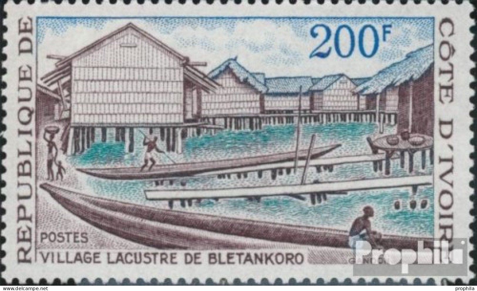 Elfenbeinküste 423 (kompl.Ausg.) Postfrisch 1973 Pfahldorf Bletankoro - Côte D'Ivoire (1960-...)