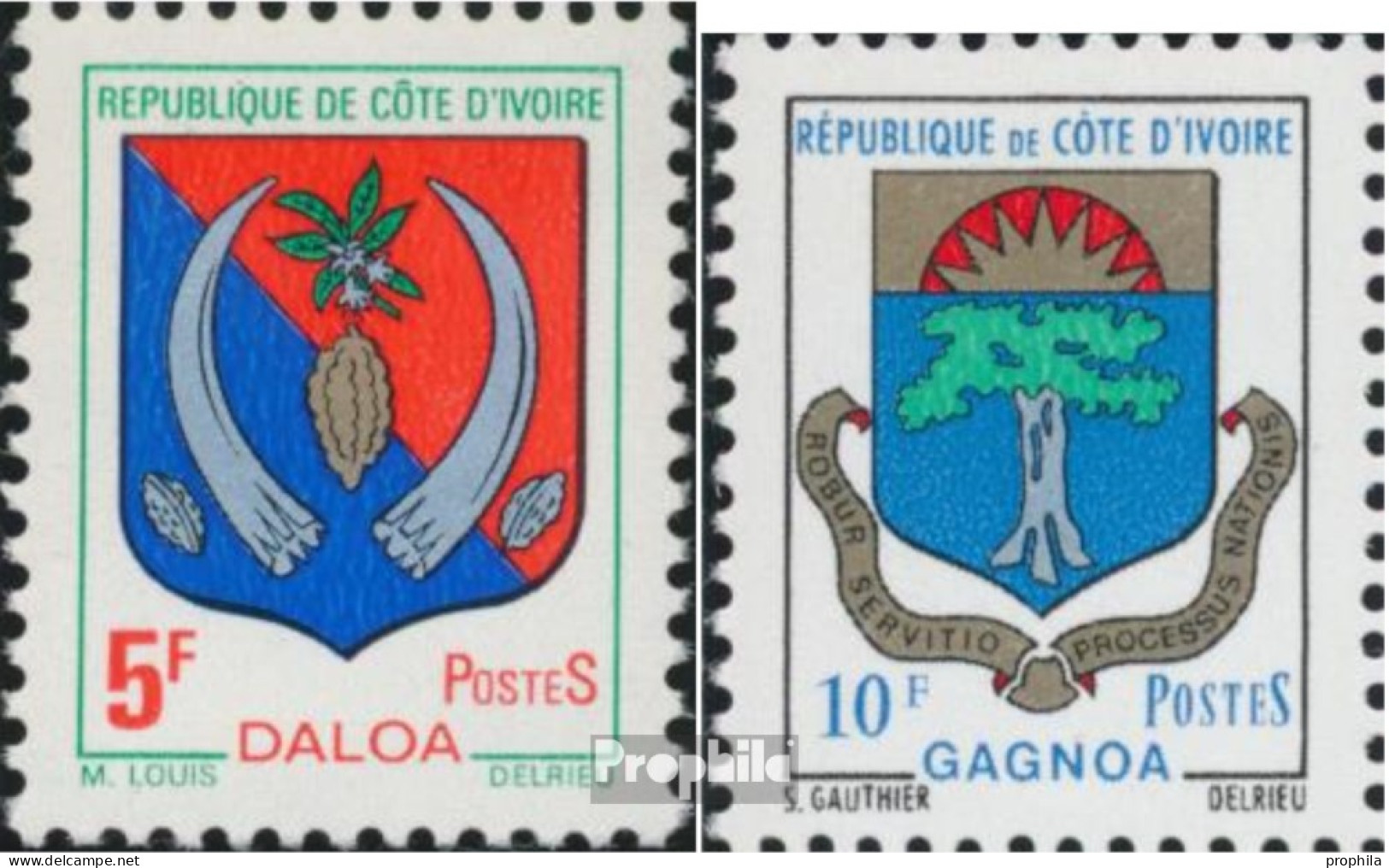 Elfenbeinküste 421,427 (kompl.Ausg.) Postfrisch 1973 Wappen Der Elfenbeinküste - Côte D'Ivoire (1960-...)