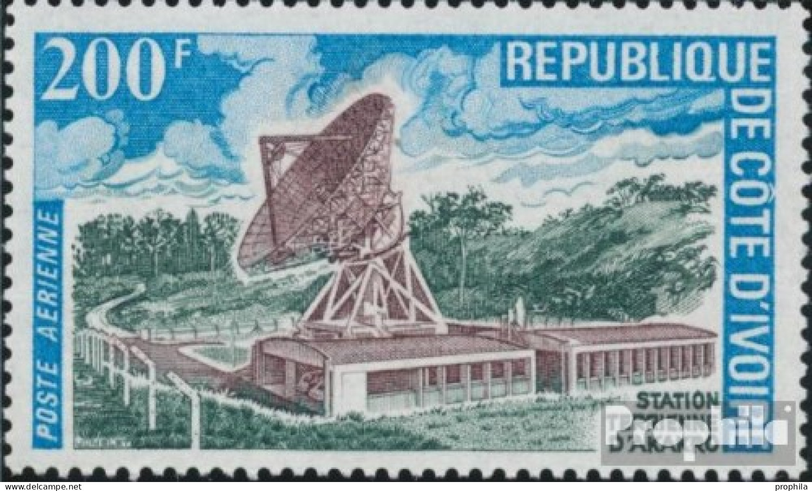Elfenbeinküste 419 (kompl.Ausg.) Postfrisch 1972 Erdfunkstelle In Akakro - Côte D'Ivoire (1960-...)