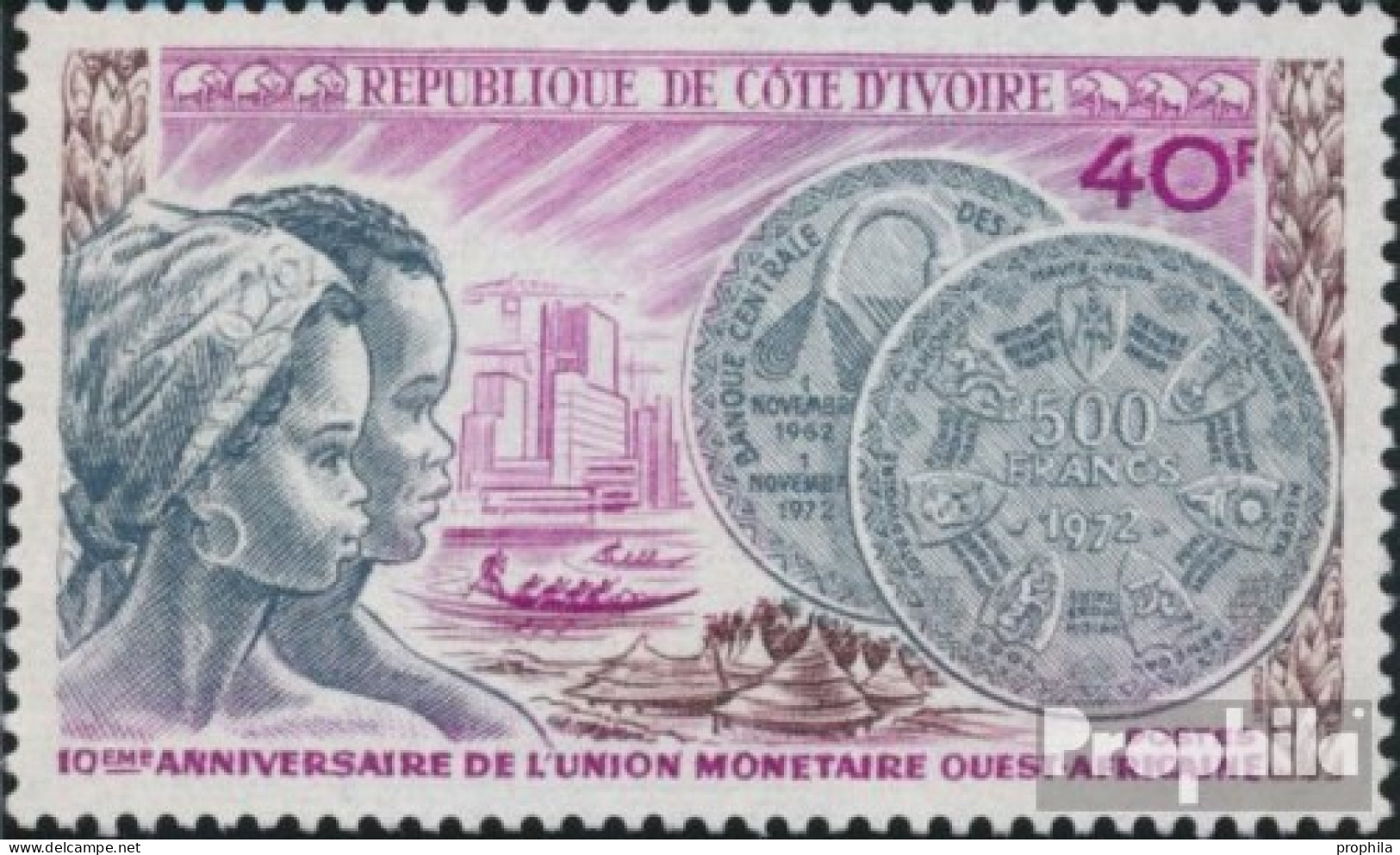 Elfenbeinküste 415 (kompl.Ausg.) Postfrisch 1972 Westafrikanische Währungsunion - Côte D'Ivoire (1960-...)