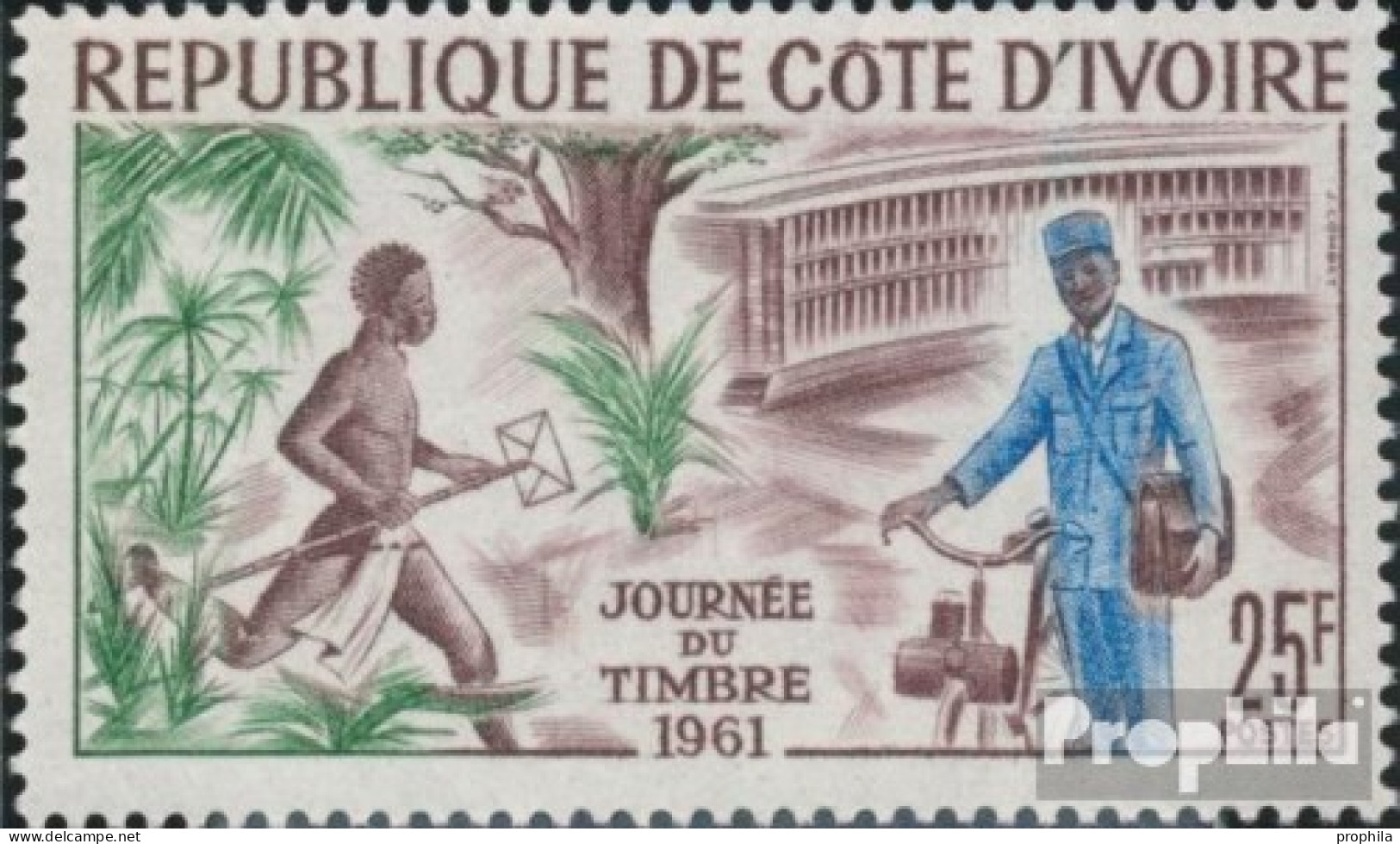 Elfenbeinküste 231 (kompl.Ausg.) Postfrisch 1961 Tag Der Briefmarke - Côte D'Ivoire (1960-...)