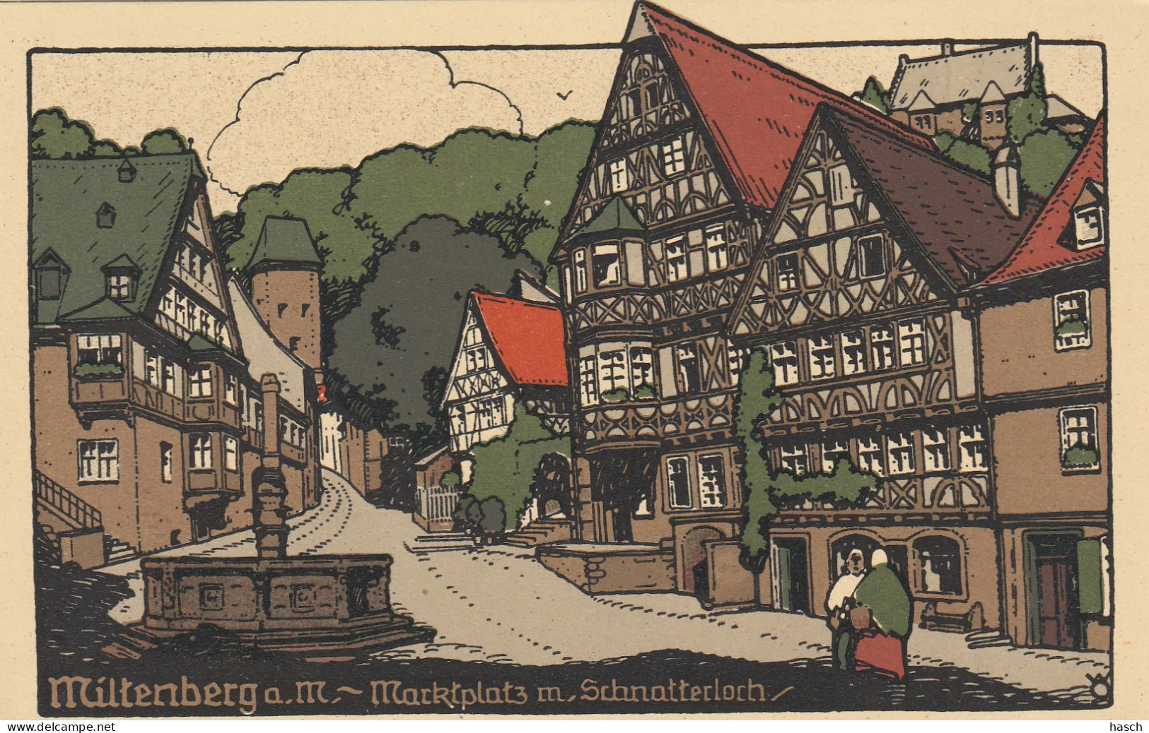 4912 40 Miltenberg, Marktplatz M. Schnatterloch.  - Miltenberg A. Main