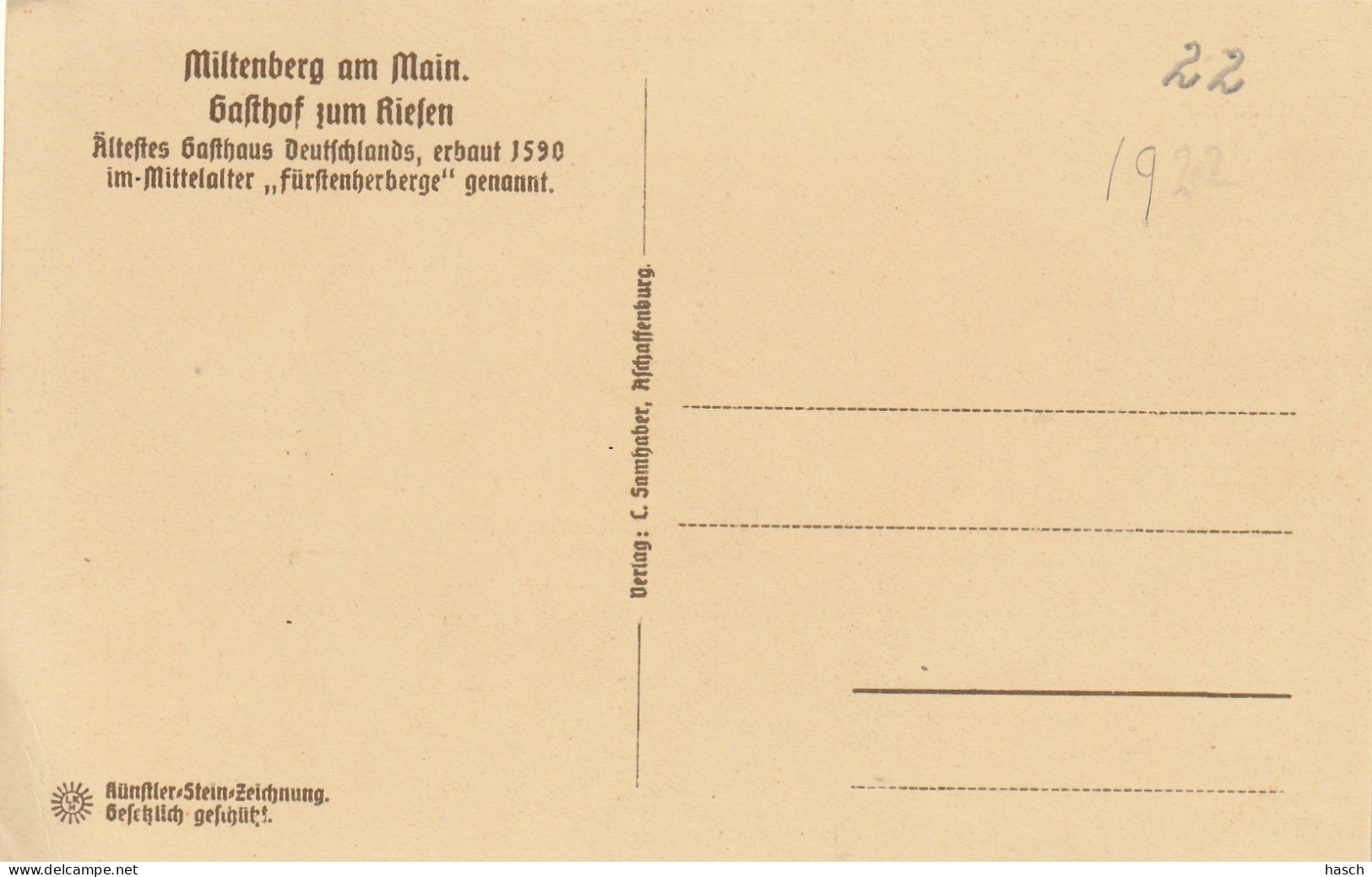 4912 41 Miltenberg, Gasthof Zum Riesen.  - Miltenberg A. Main