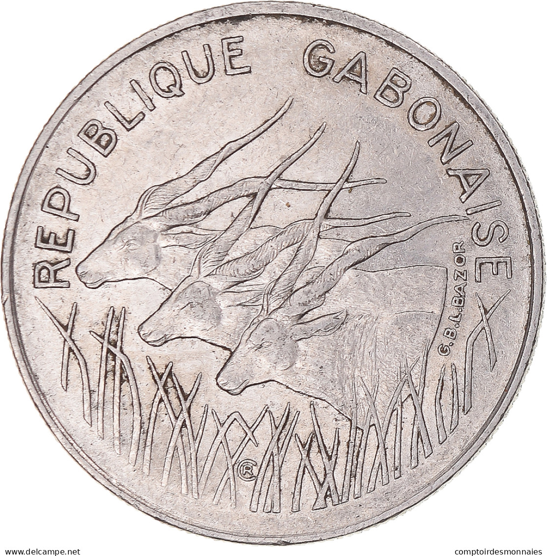 France, 100 Francs, 1971 - Gabun