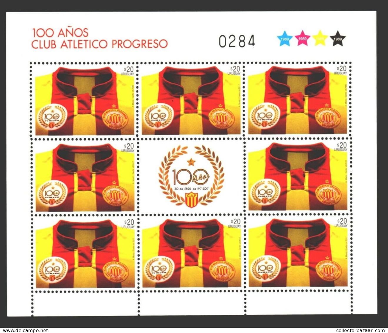 SOCCER URUGUAY FOOTBOLLER LEGENDS & clubs MNH sheetlet collection lot cv$130