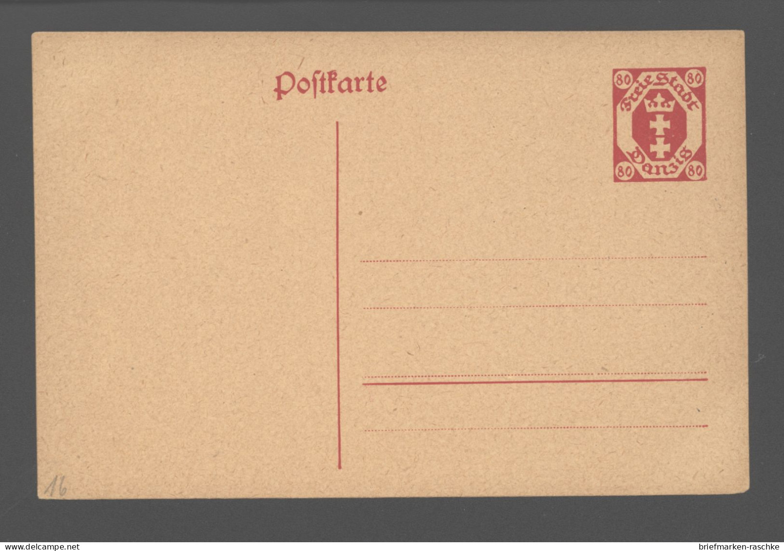 Danzig,P 12  (230) - Postal  Stationery