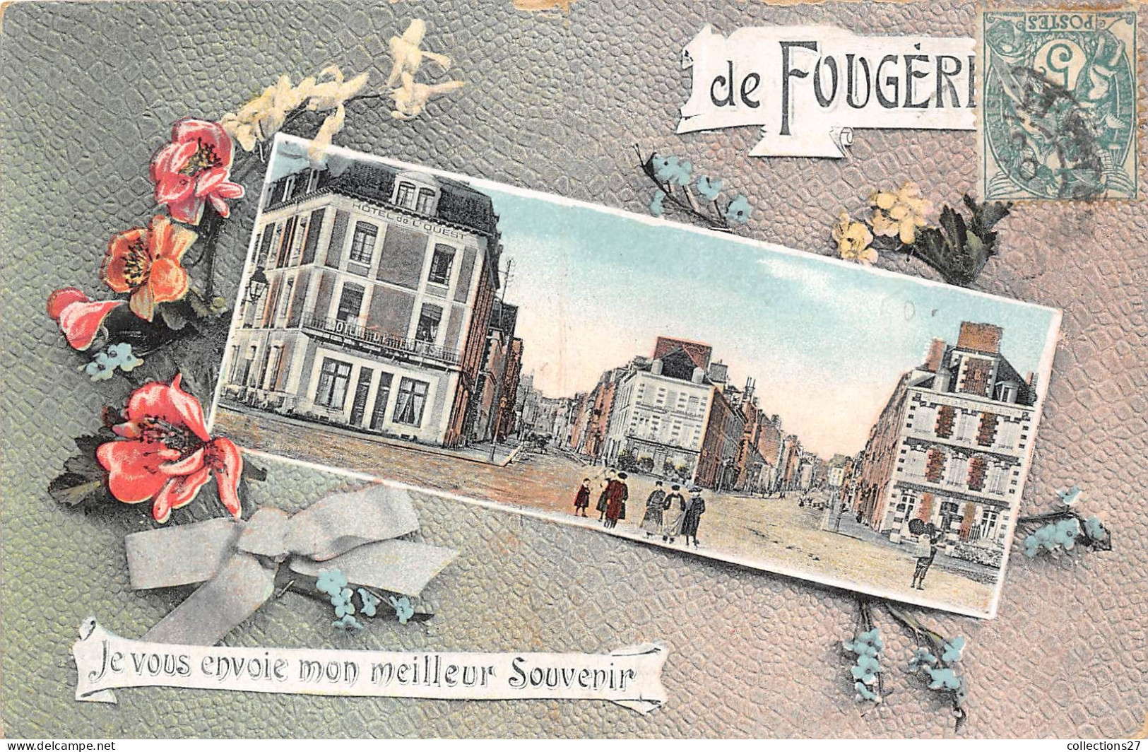 35-FOUGERES- JE VOUS ENVOIE MON MEILLEUR SOUVENIR DE FOUGERES - Fougeres