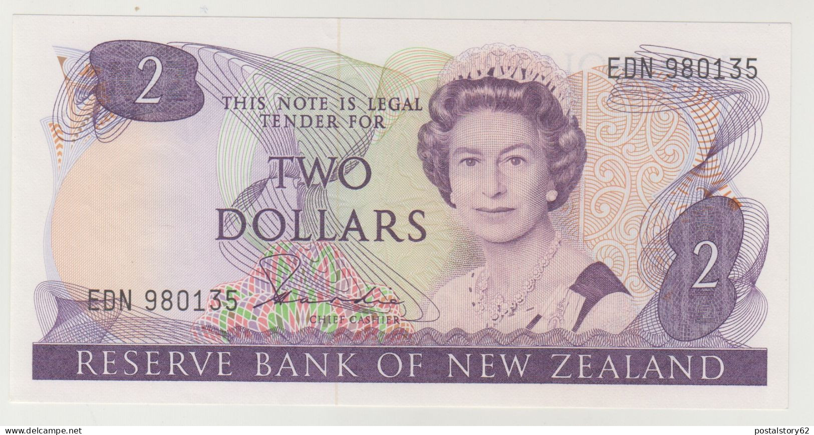 New Zeland, Banconota Two Dollars ( 1981-1985 ) Pick 170 A  FDS - New Zealand