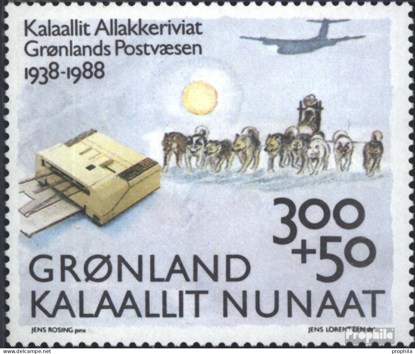 Dänemark - Grönland 185 (kompl.Ausg.) Postfrisch 1988 50 Jahre Grönlandpost - Neufs