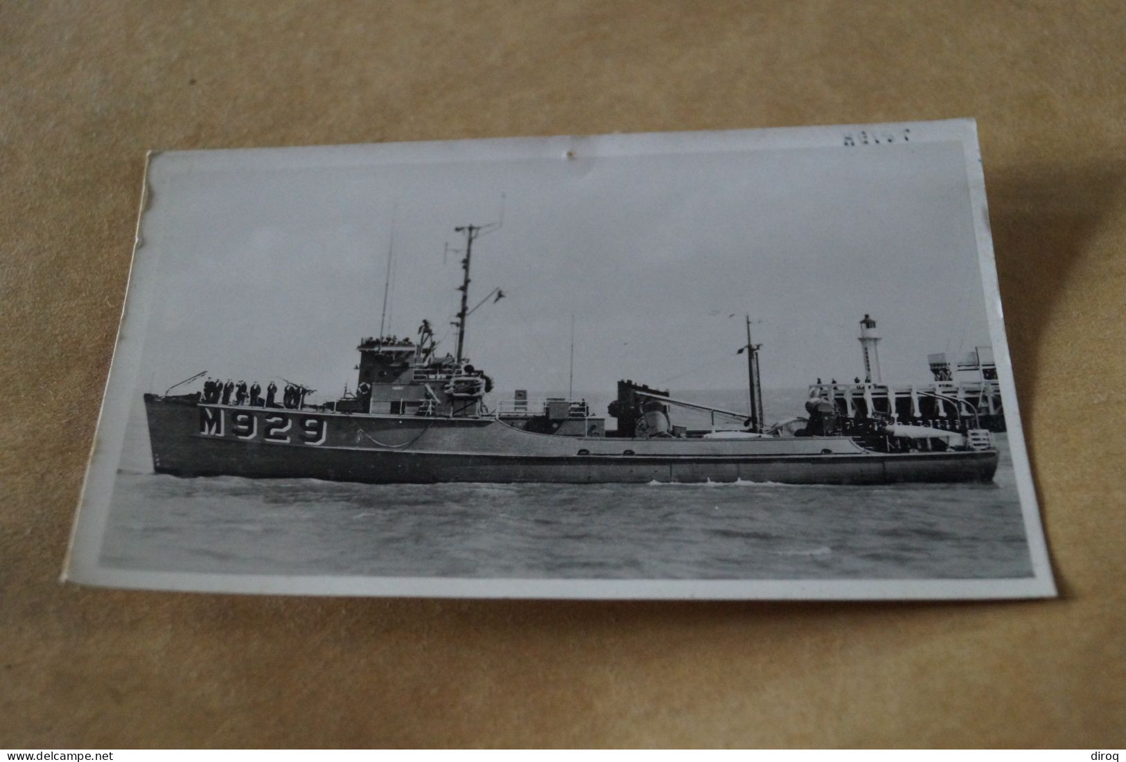 RARE Ancienne Carte Postale Photo Du Bateau Le Heist M 929 - Boats