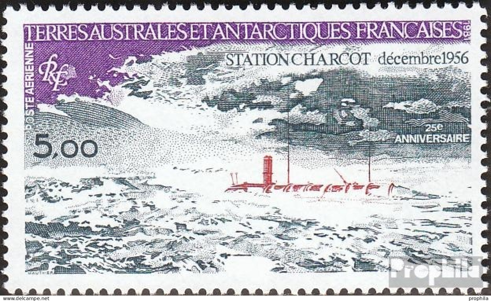 Französ. Gebiete Antarktis 165 (kompl.Ausg.) Postfrisch 1981 25 Jahre Station Charcot - Neufs