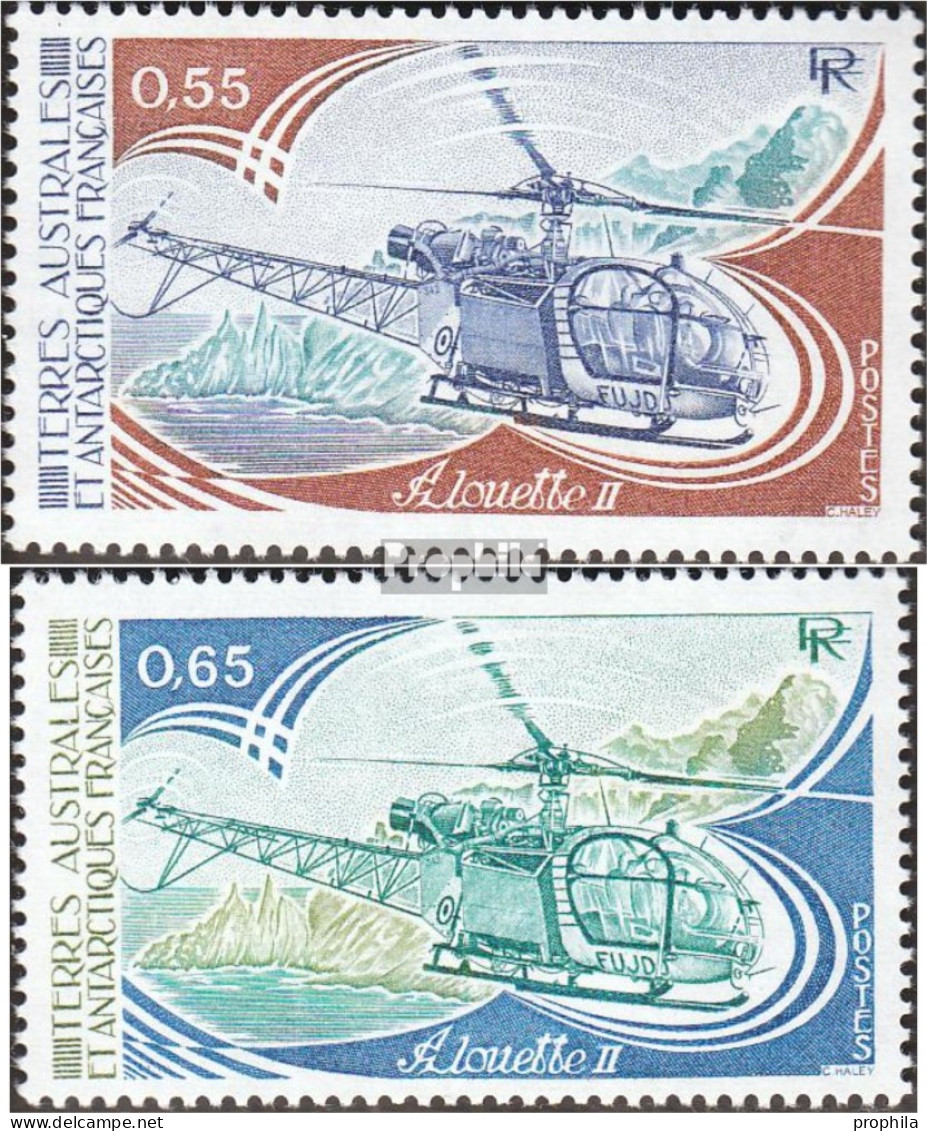 Französ. Gebiete Antarktis 158-159 (kompl.Ausg.) Postfrisch 1981 Hubschrauber - Neufs