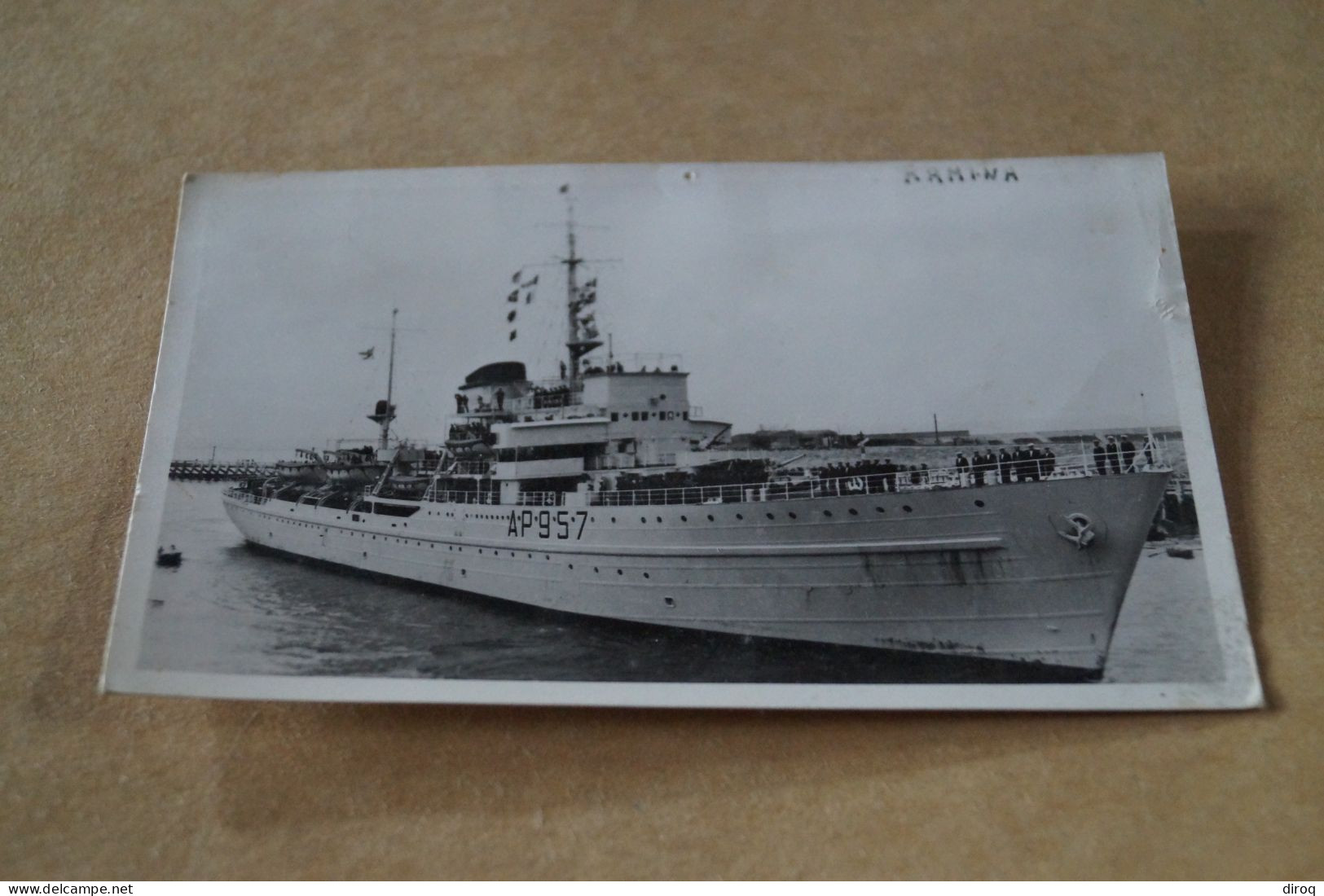 RARE Ancienne Carte Postale Photo De 1963 Du Bateau Le Kamina AP 957 - Schiffe