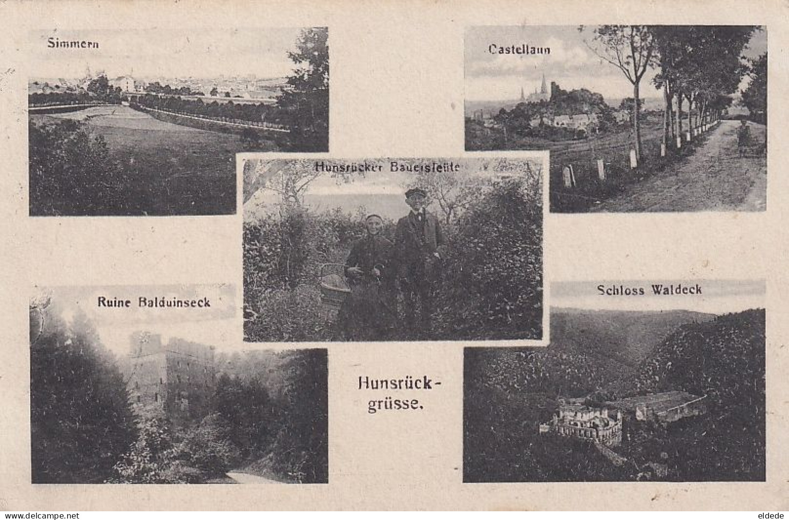 Hunsruck Grusse Simmern Castellaun Balduinseck Schloss Waldeck Tresor Poste Guerre 1918 Grand Meillard Bernaville 80 - Simmern