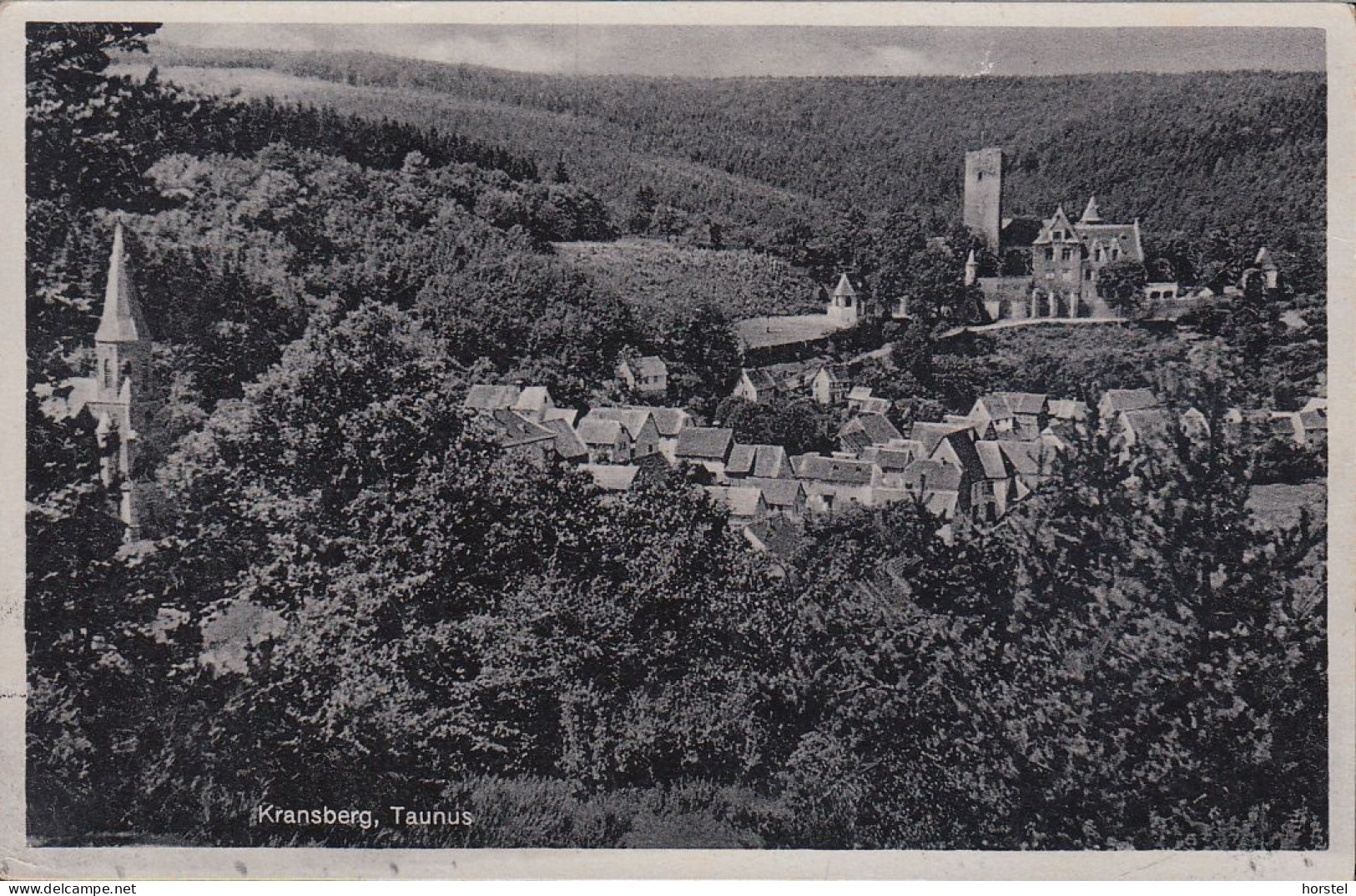 D-61250 Usingen - Kranzberg - Taunus - Alte S/w Ortsansicht - Usingen