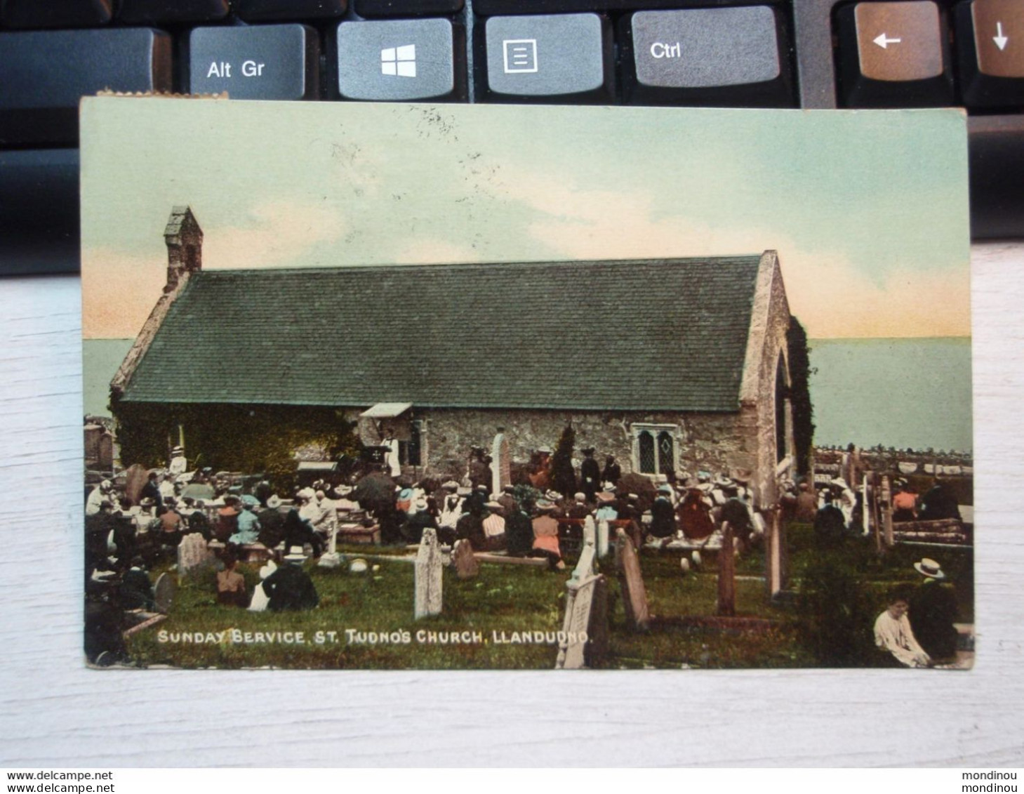 Cpa Couleur Sunday Service ST Tudno's Church Llandudno.1910 - Caernarvonshire